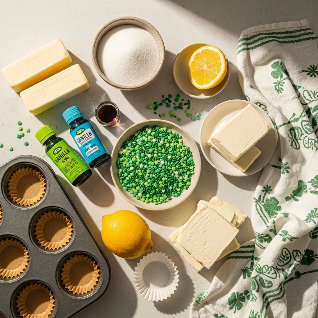 Ingredients for Mini St. Patrick’s Day Cheesecakes