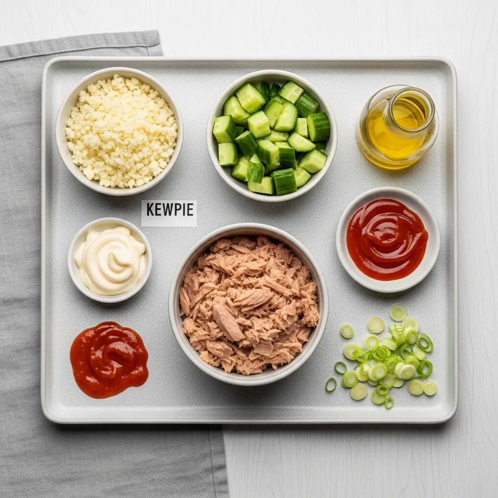 Ingredients for Spicy Tuna Bowls with Cauliflower Rice