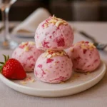 Strawberry Cheesecake Protein Balls on cutting board