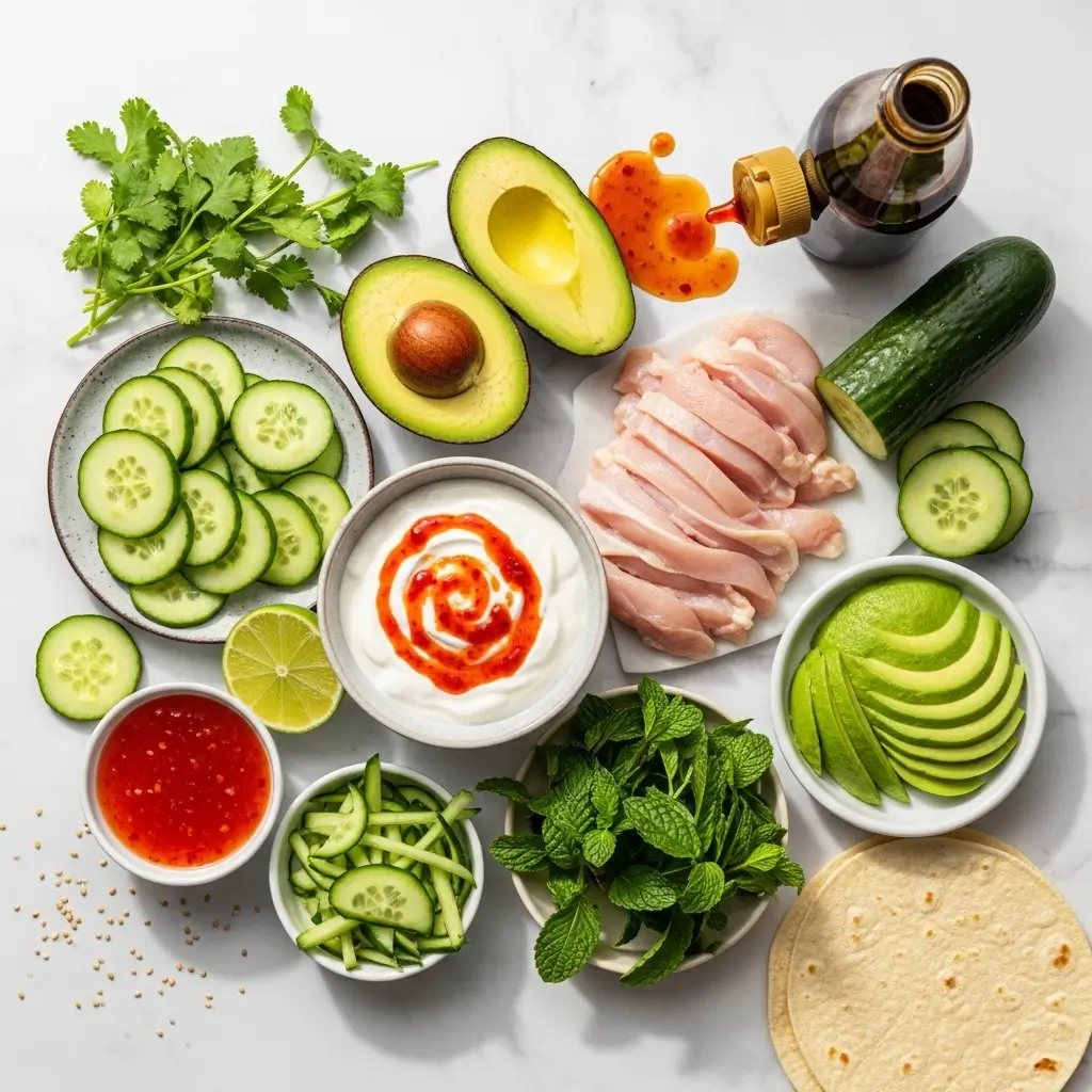 Ingredients for Teriyaki Chicken Tacos