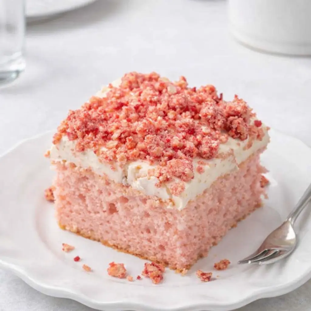 Best Strawberry Crunch Cake Recipe – Easy, Sweet, and Crowd-Pleasing