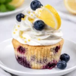 Blueberry Cupcakes with Lemon Curd Filling