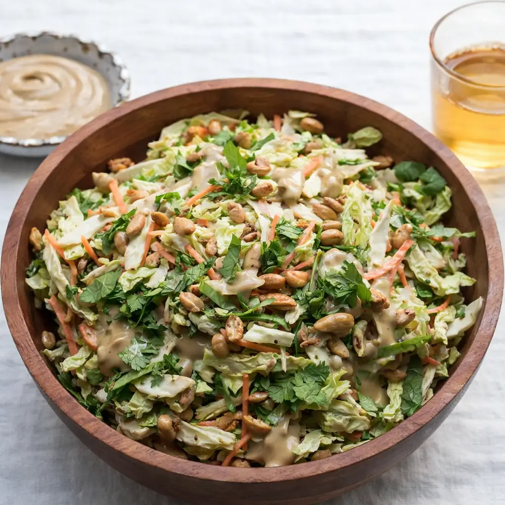 Chicken Cashew Crunch Salad with sesame-teriyaki dressing
