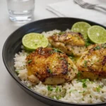 Coconut Lime Chicken and Rice tropical dinner