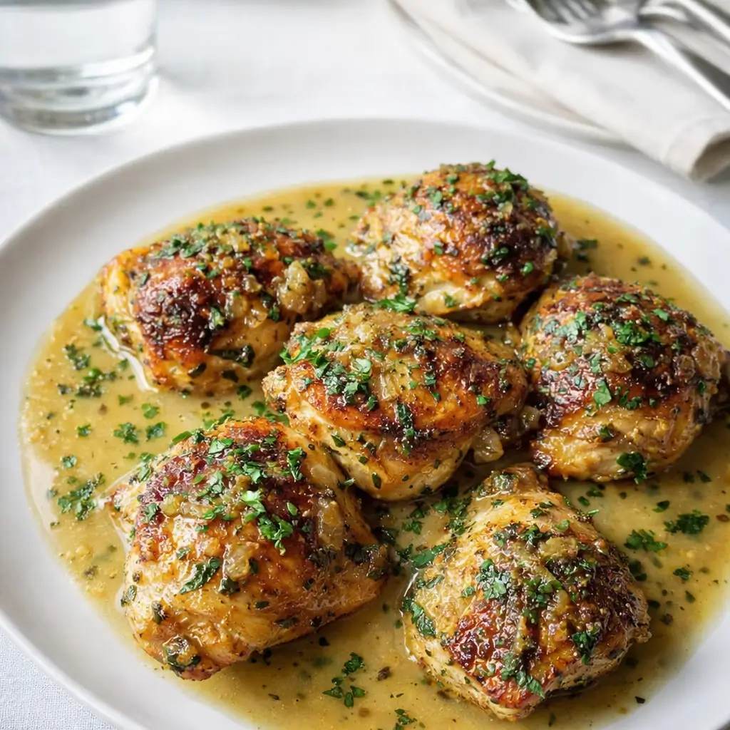 Creamy Brown Sugar Dijon Chicken Thighs
