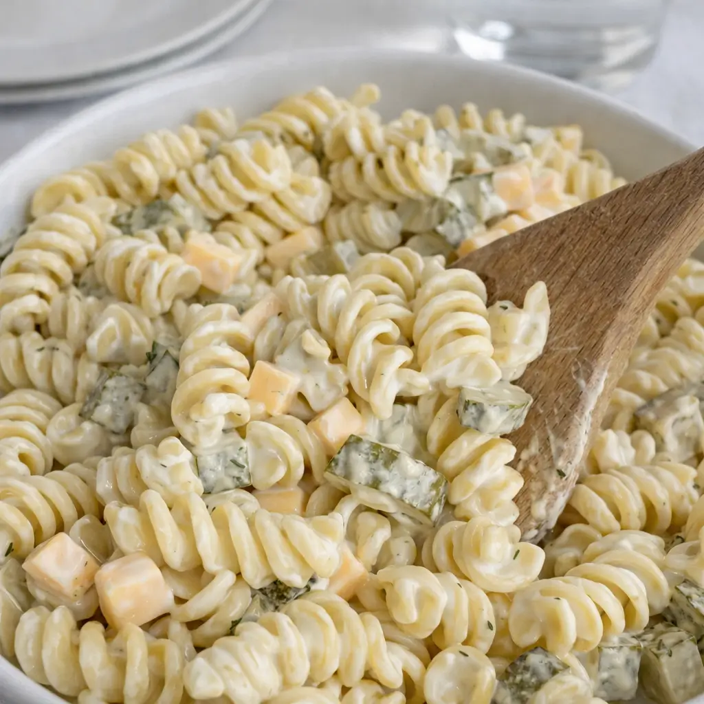 Dill Pickle Pasta Salad creamy summer side dish