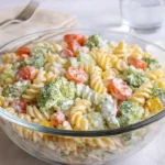 Fresh Ranch Pasta Salad with creamy ranch dressing