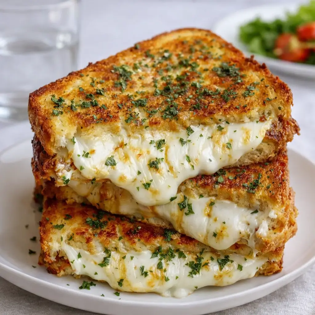 Garlic Bread Grilled Cheese sandwich