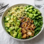 Grilled Chicken Orzo Salad with Feta and Avocado
