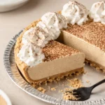 Irish Coffee Pie slice topped with whipped cream