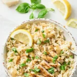 Lemon Basil Orzo with Chicken Recipe