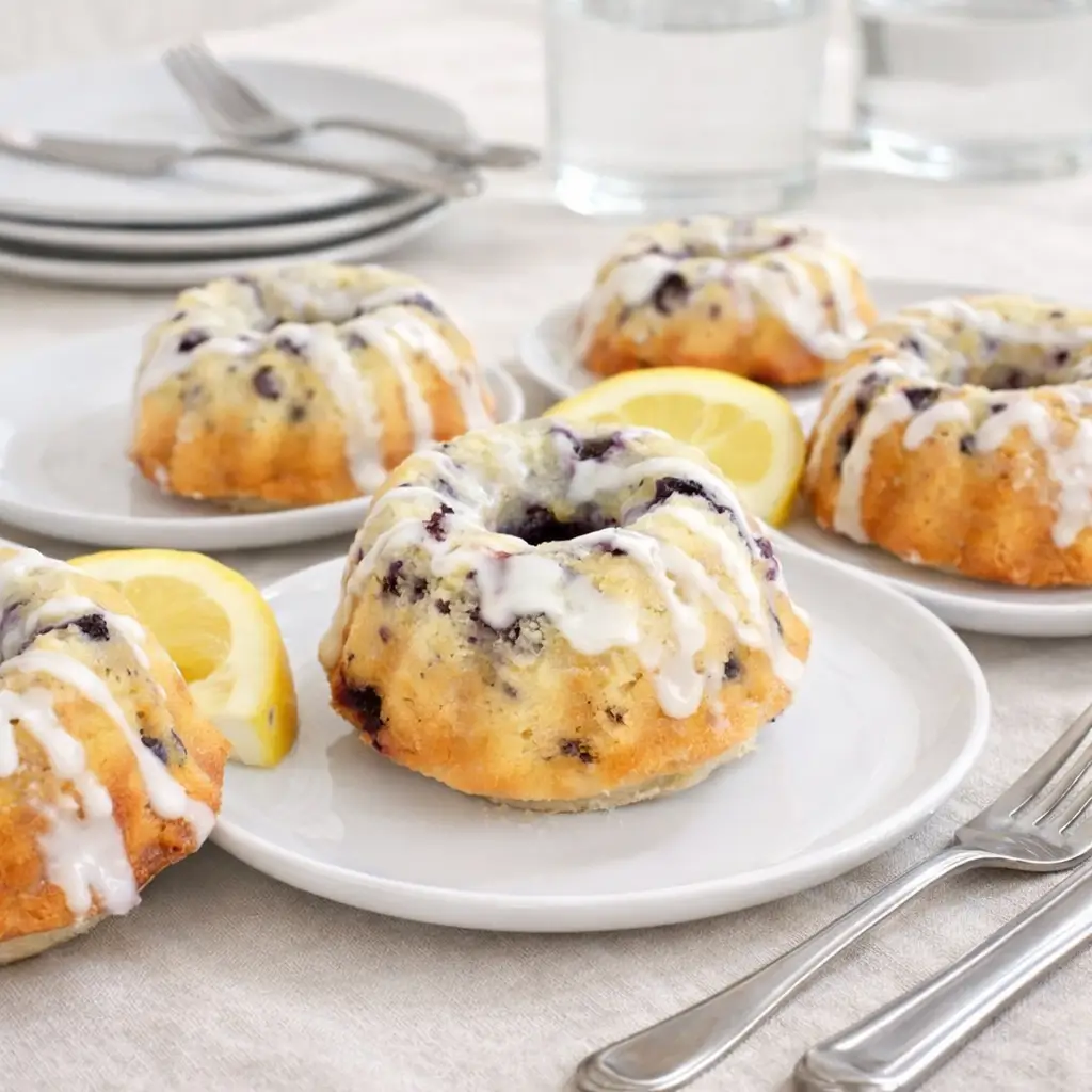 Lemon Blueberry Mini Bundt Cake: Bright, Moist &amp; Irresistible