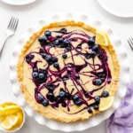 Lemon Blueberry Tart with blueberry swirl
