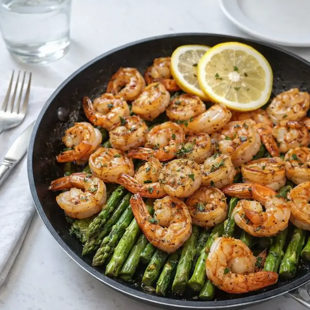 Lemon Garlic Shrimp and Asparagus recipe