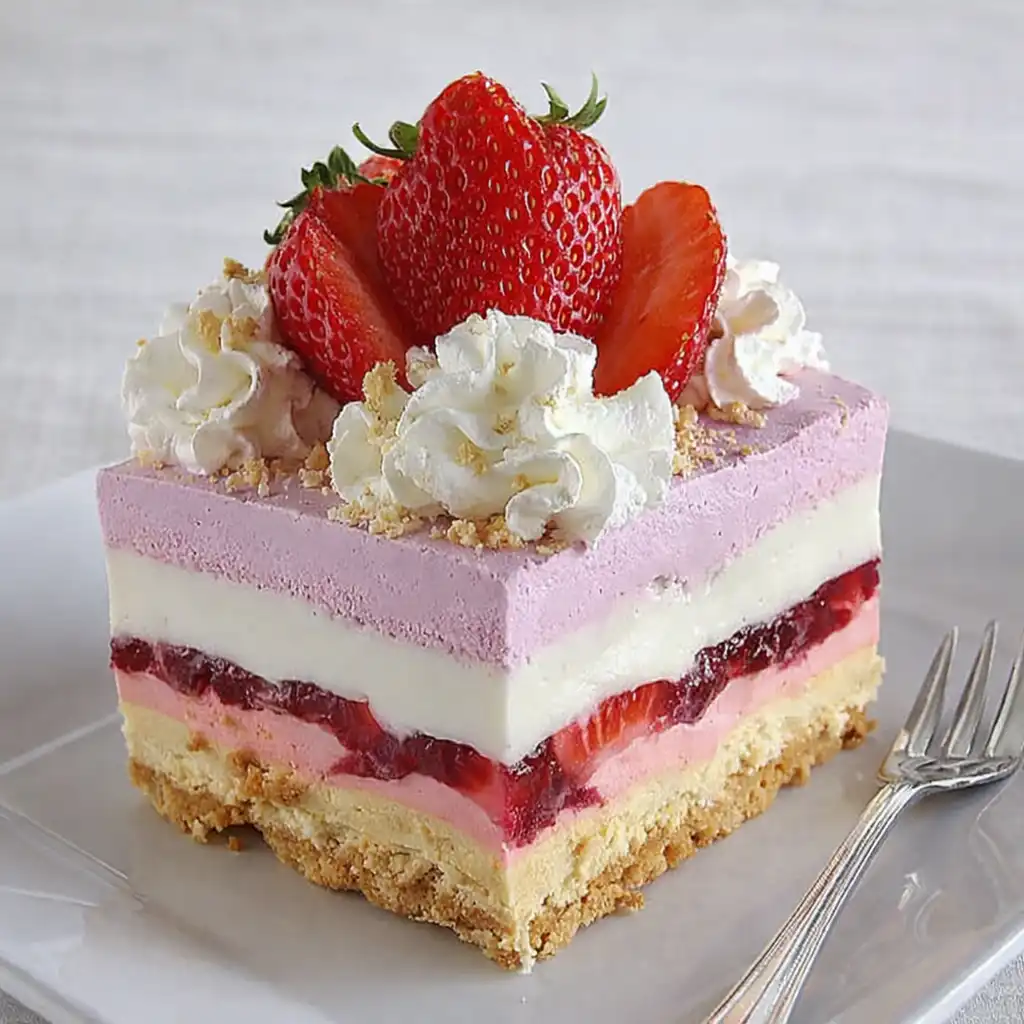No-Bake Strawberry Jello Lasagna – Easy, Creamy, Stunning!
