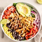 Spicy Southwest Salad with grilled chicken and spicy ranch dressing