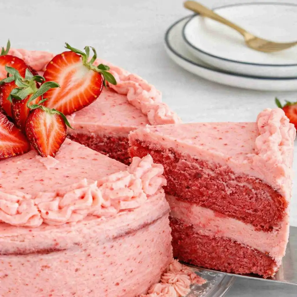 strawberry-cake-with-fresh-buttercream