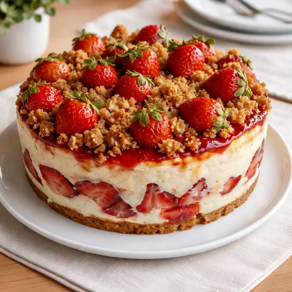Strawberry Crumble Cheesecake: A Dreamy Dessert You’ll Love