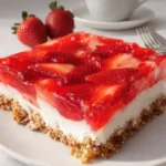 Strawberry Pretzel Jello Salad dessert layers