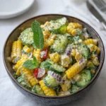 Street Corn Creamy Cucumber Salad summer recipe