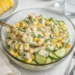 Street Corn Cucumber Salad with Creamy Lime Dressing
