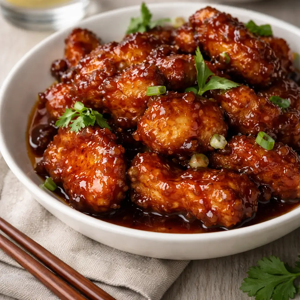 Sweet Hawaiian Crock-Pot Chicken in a serving bowl with rice