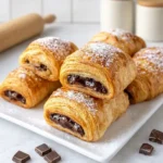 Homemade Chocolate Croissants step by step