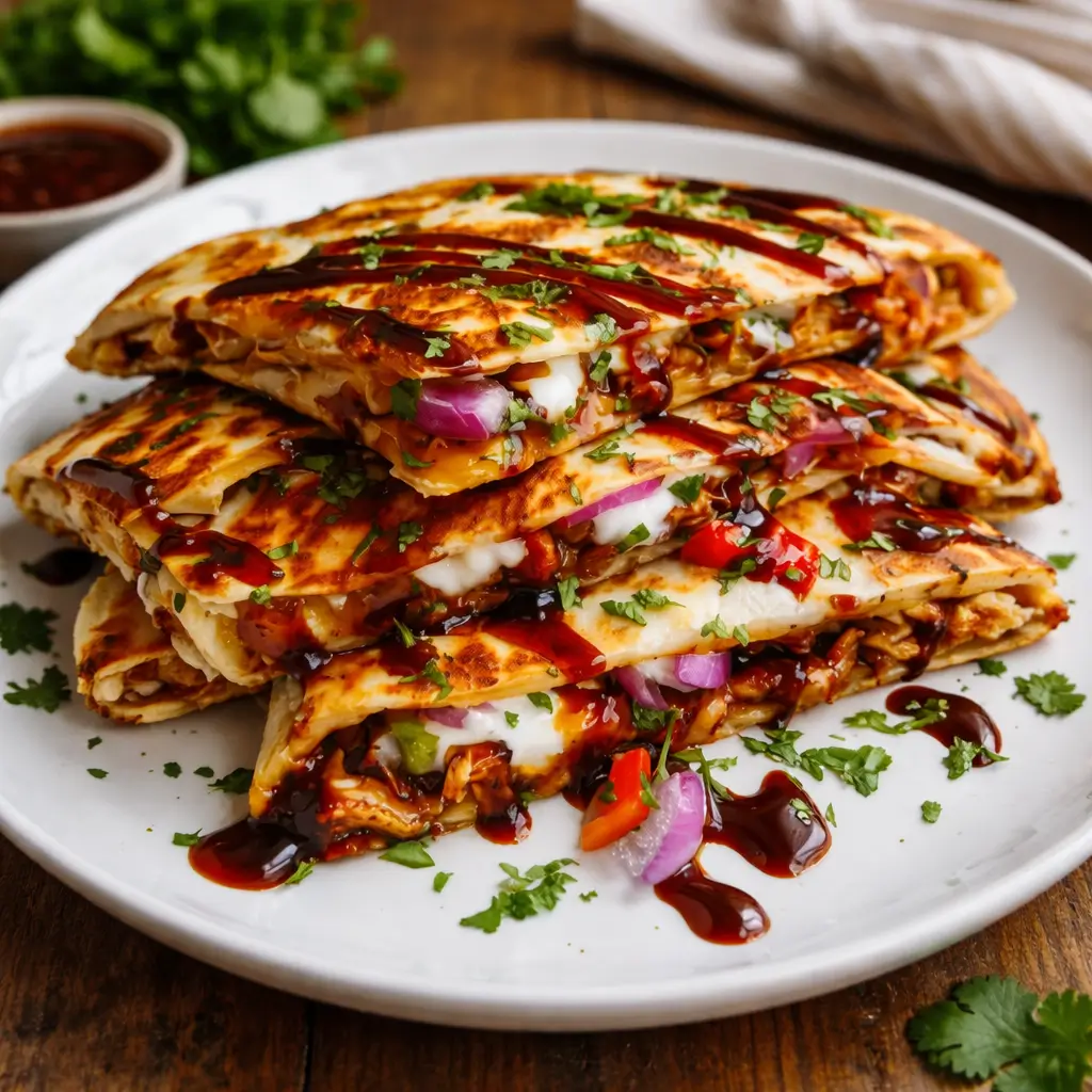 Hot Honey BBQ Chicken Quesadillas