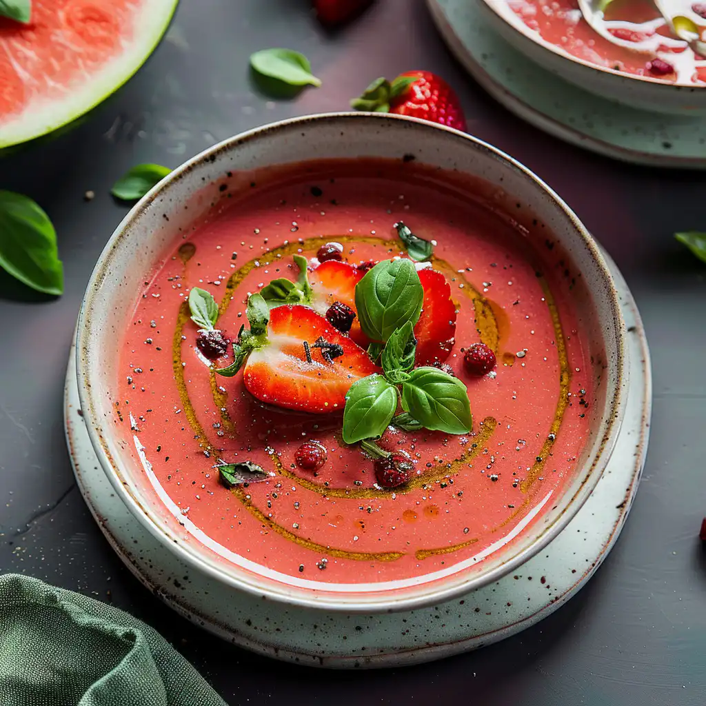 Strawberry Watermelon Gazpacho: A Refreshing Summer Soup Recipe