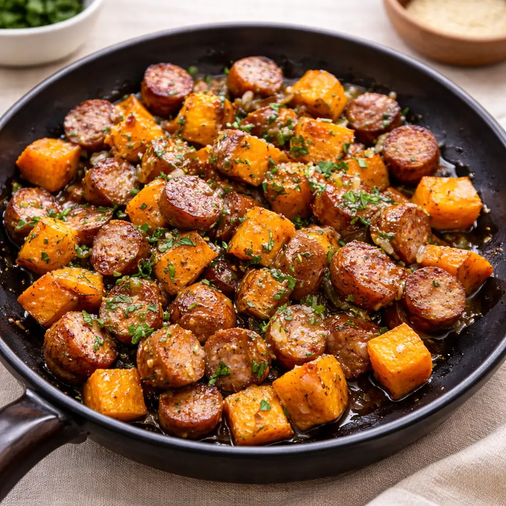 Sheet Pan Sausage and Sweet Potatoes with Honey Garlic Sauce: Your New Weeknight Savior