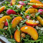 Easy Peach Arugula Salad
