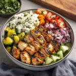 Greek Chicken Souvlaki Mediterranean Bowl - Flavors of the Mediterranean in One Vibrant Dish