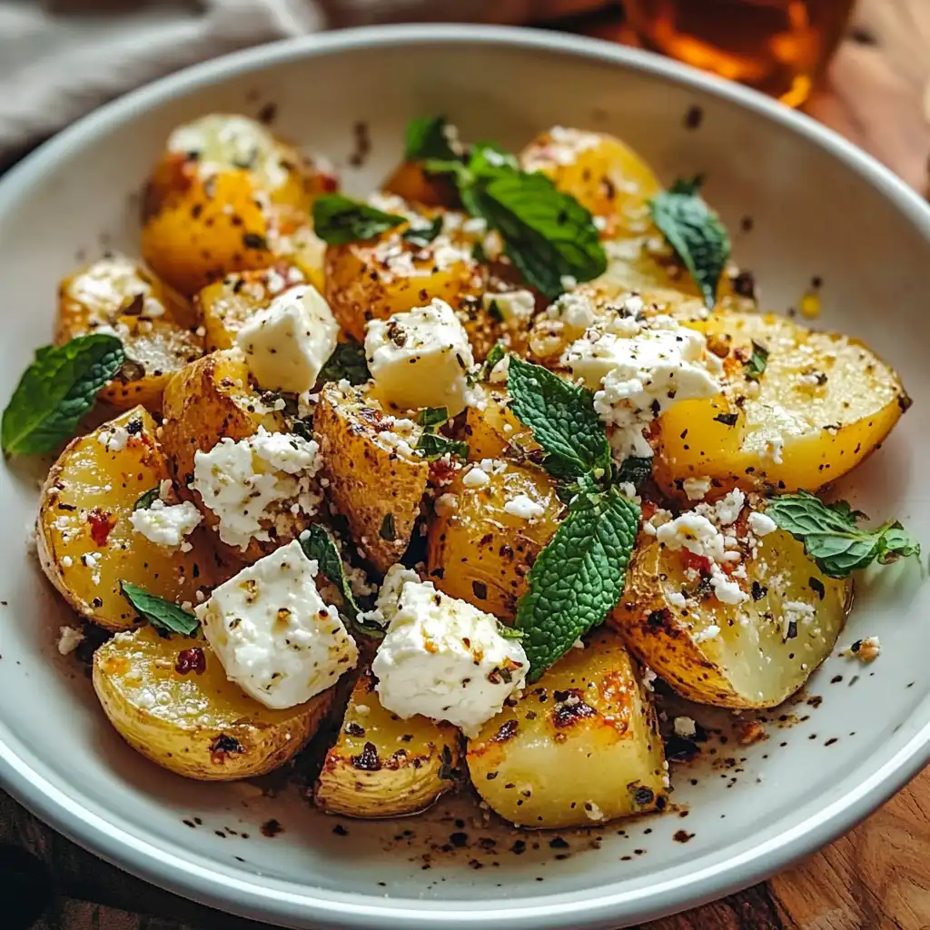 Mediterranean Baked Potatoes with Feta &amp; Mint