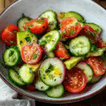 Cucumber Tomato Avocado Salad for Fresh, No-Cook Meals