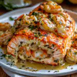 Crab and Shrimp Stuffed Salmon