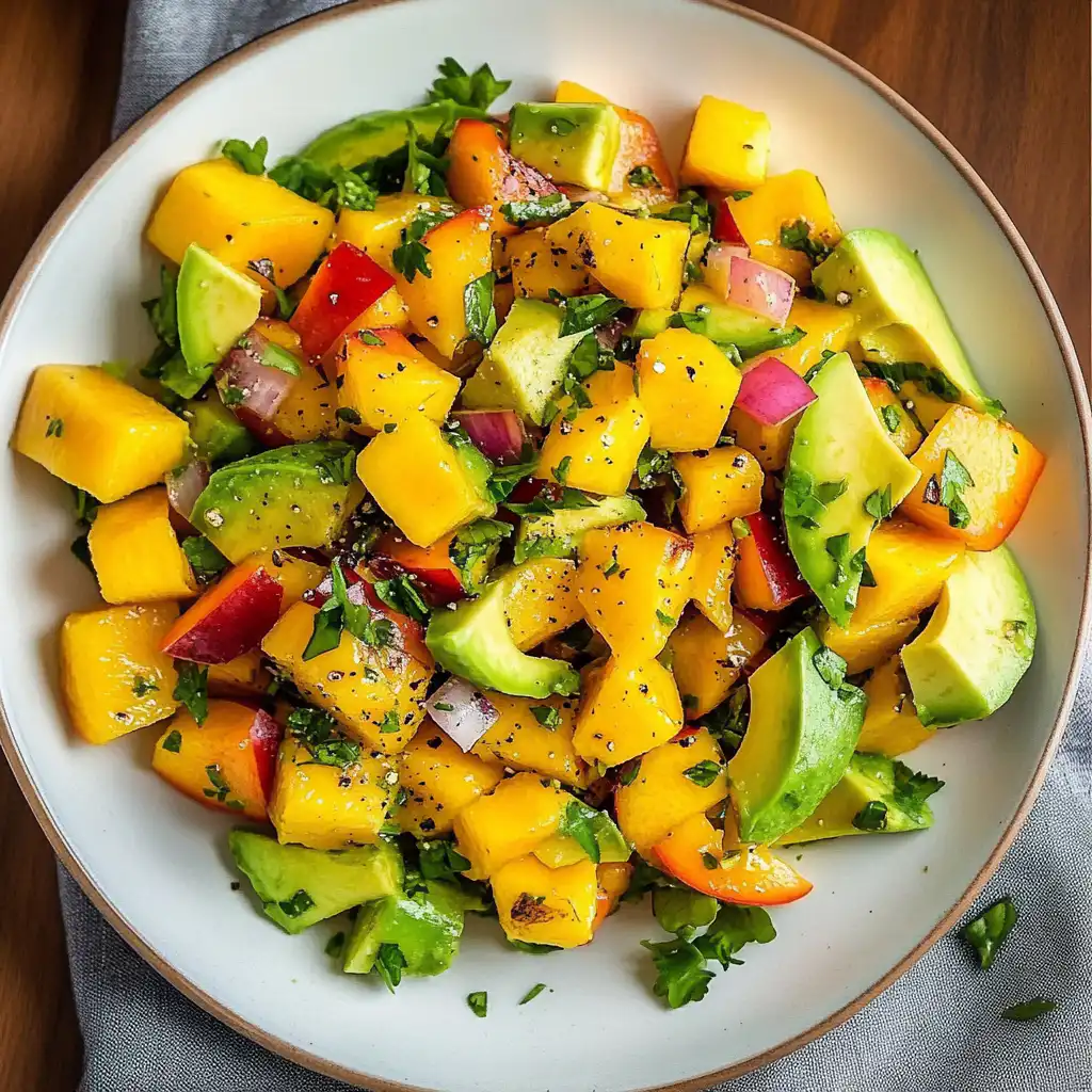 Avocado and Mango Salad with Lime and Cilantro
