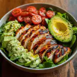 Grilled Chicken and Avocado Salad Bowl