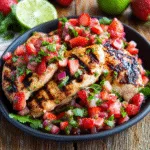 Cilantro Lime Grilled Chicken with Strawberry Salsa
