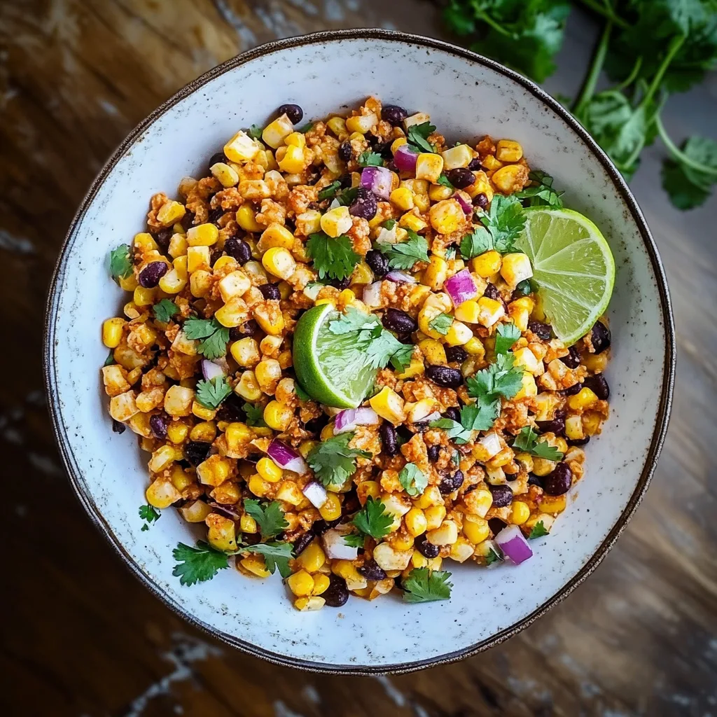 Dairy-Free Mexican Street Corn Salad with Fresh Lime and Cilantro