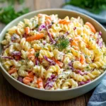 Irresistible Pasta Salad with Coleslaw Dressing