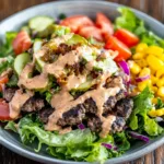Burger Salad with Special Sauce Dressing