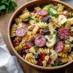 Cheesy Italian Pasta Salad With Salami