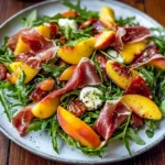 Peach Arugula Prosciutto Salad