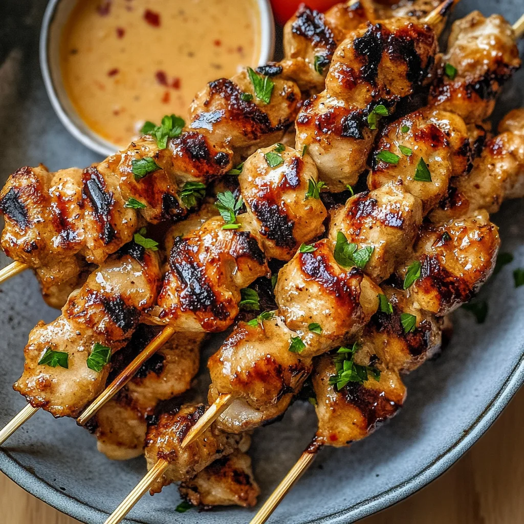 Spicy Pineapple Bang Bang Chicken Skewers