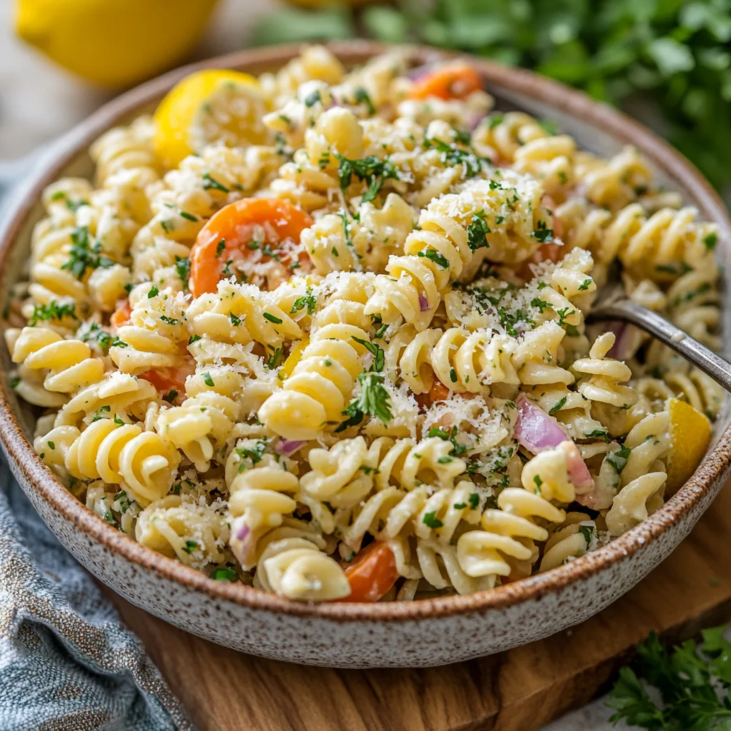 Creamy Lemon Parmesan Pasta Salad