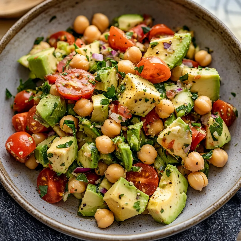 Protein Packed Avocado Chickpea Salad