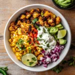 Roasted Cauliflower Taco Bowls with Cilantro Lime Ranch