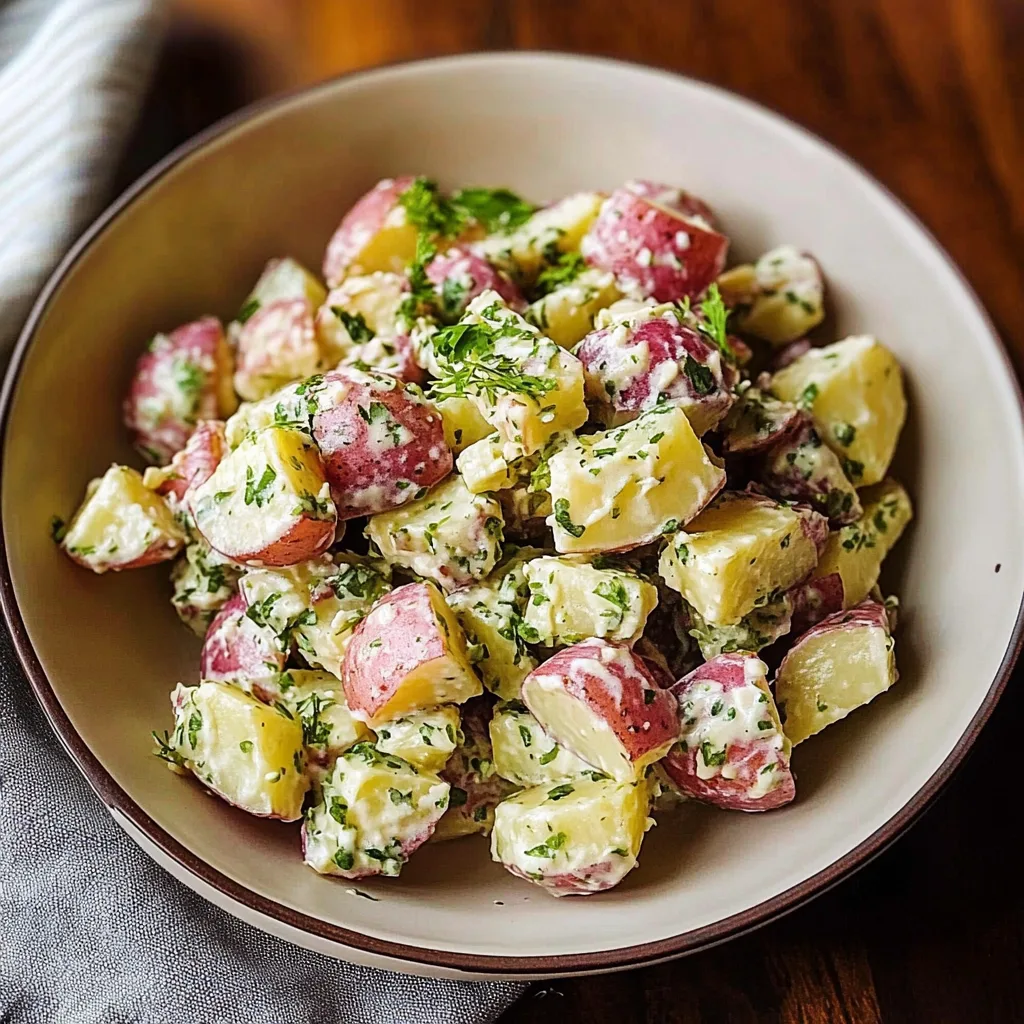 Red Potato Salad with Tangy Mustard Dressing