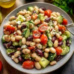 Greek Bean Salad with Lemon Marinated Beans