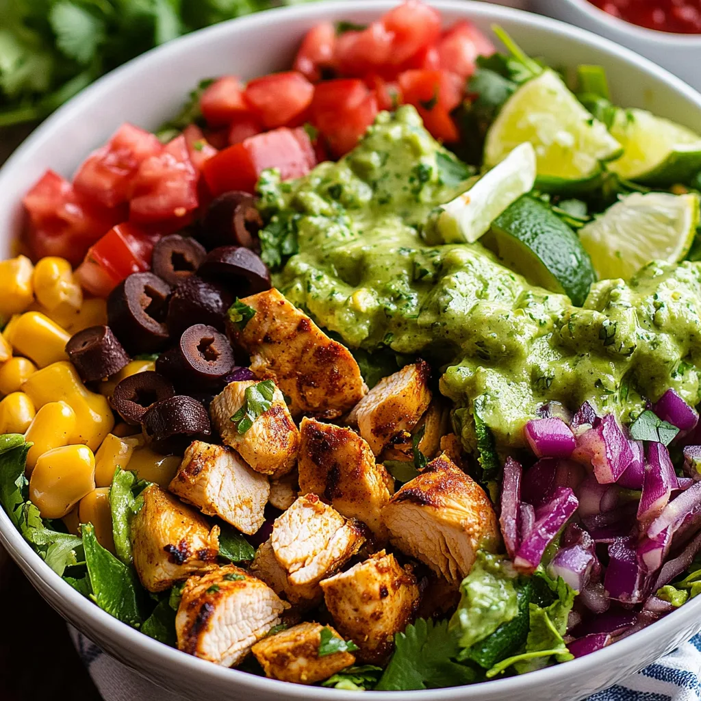 Chicken Taco Salad with Cilantro-Lime Vinaigrette